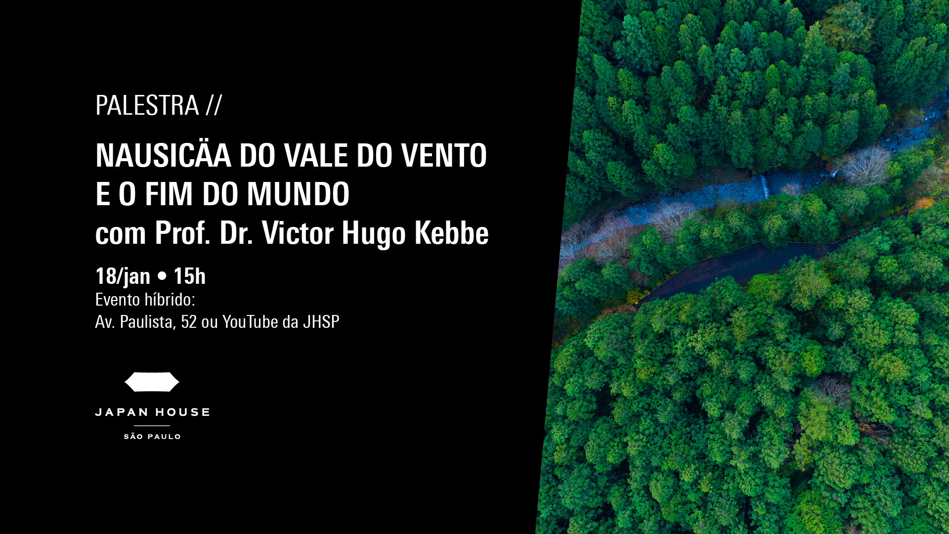 palestra Nausicaa do vale do vento e o fim do mundo com o prof. Dr Victor Hugo Kebbe 18/jan às 15h 