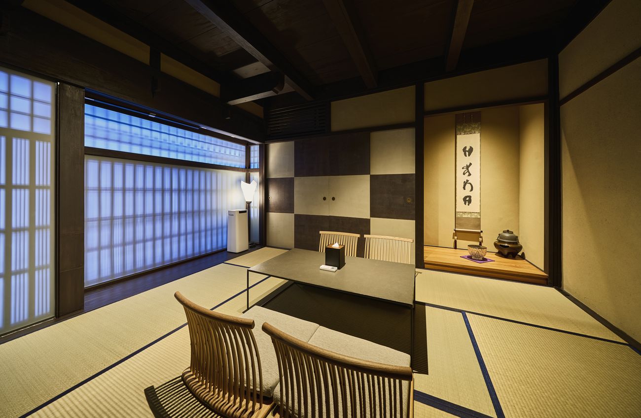 Ambiente japonês com tatami