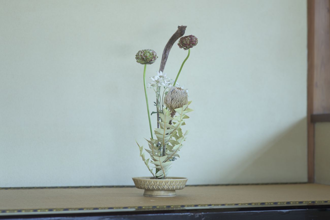 Composição japonesa de ikebana
