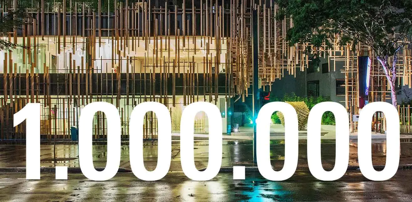 来館者数100万人達成記念