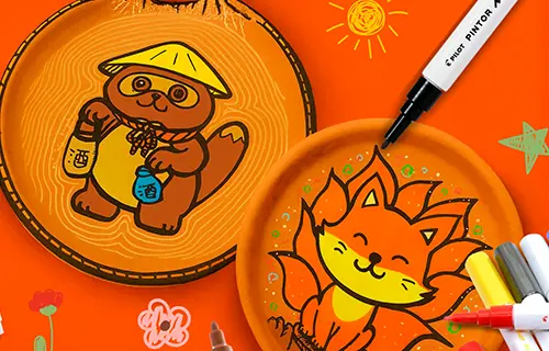  Oficina criativa // Pinturas em Pratos de Barro, com Canetas Pilot e Danillo Tanaka